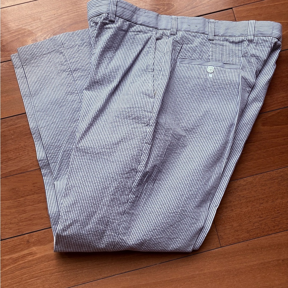 Brooks Brothers Blue and White Seersucker Chinos